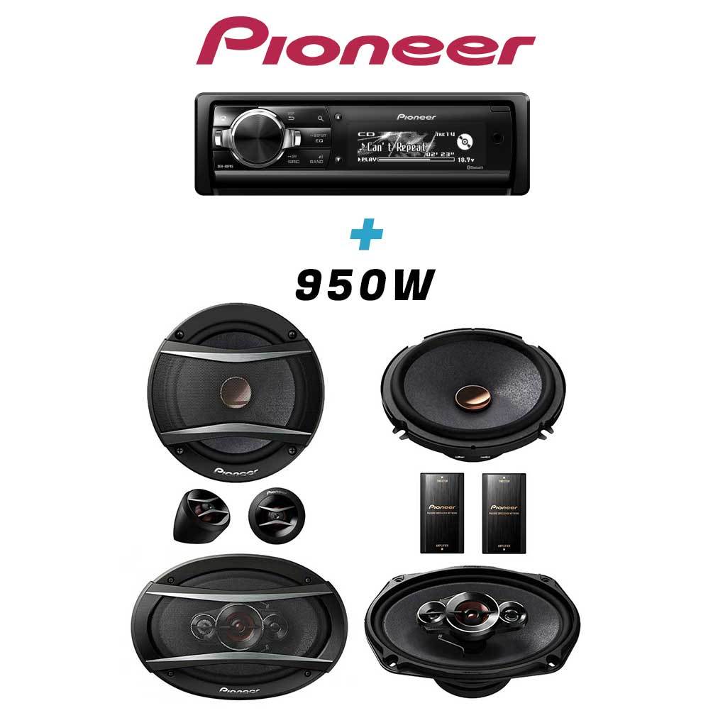 KIT Pioneer Autoradio + Haut Parleurs 950W