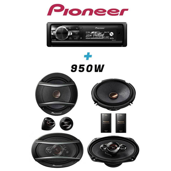 KIT Pioneer Autoradio + Haut Parleurs 950W