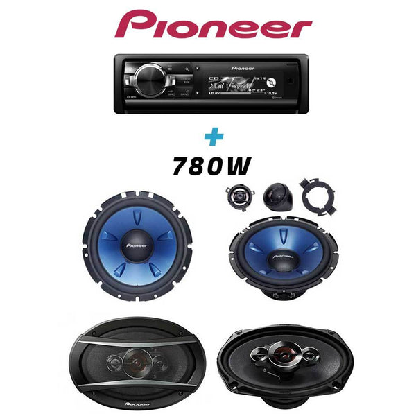 KIT Pioneer Autoradio + Haut Parleurs 780W