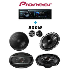 Kit Pioneer Autoradio + Haut parleurs 900W