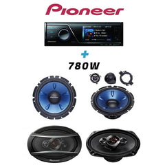 KIT Pioneer Autoradio + Haut Parleurs 780W