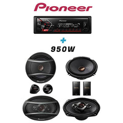 KIT Pioneer Autoradio + Haut Parleurs 950W