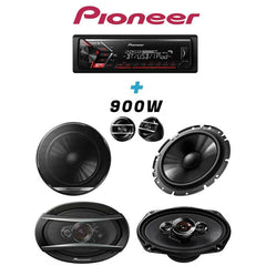Kit Pioneer Autoradio + Haut parleurs 900W
