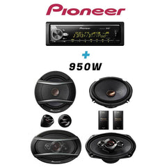 KIT Pioneer Autoradio + Haut Parleurs 950W