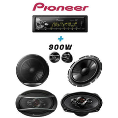 Kit Pioneer Autoradio + Haut parleurs 900W