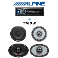 KIT ALPINE Autoradio + Haut Parleurs 1180W