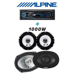 KIT ALPINE Autoradio + Haut Parleurs 1000W