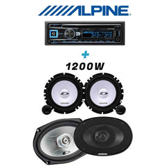 KIT ALPINE Autoradio + Haut Parleurs 1200W