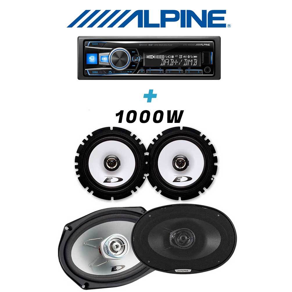 KIT ALPINE Autoradio + Haut Parleurs 1000W – Moteacho